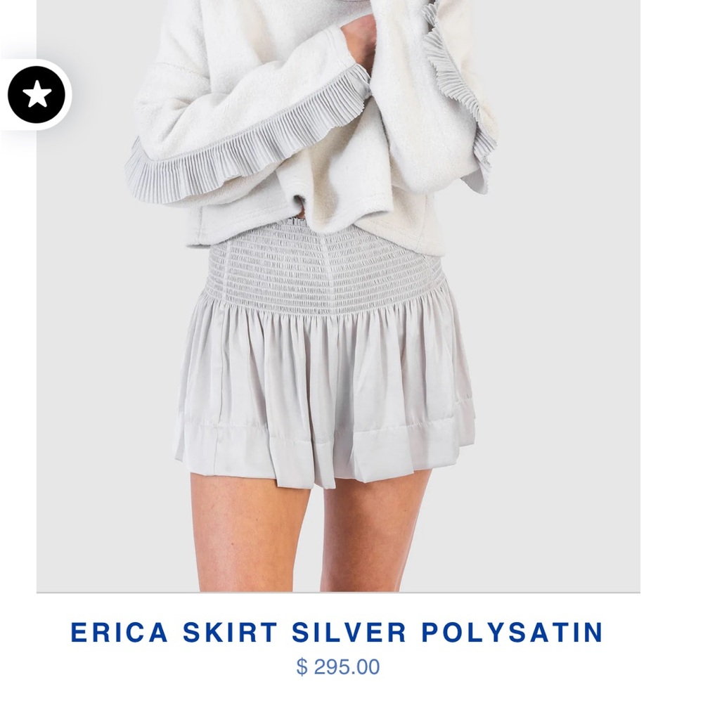 Koch Erika Skirt Silver Poly Satin - Size S